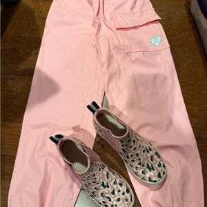 Hatley Pink Kids Bottoms with Heart Detail